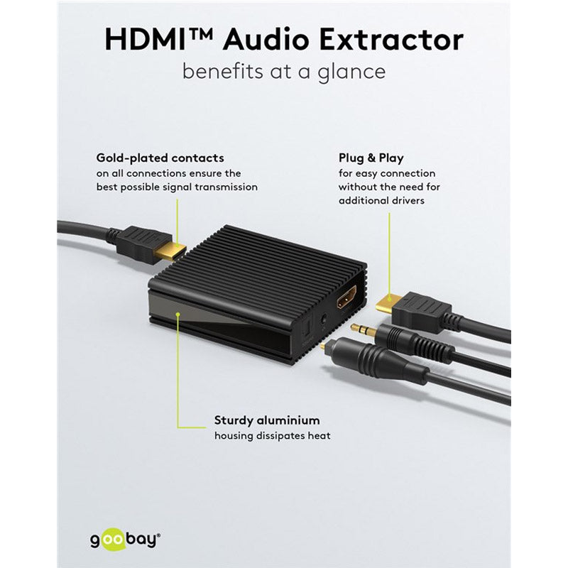 GOOBAY Audio Extractor 4K HDMI pretvornik/konverter