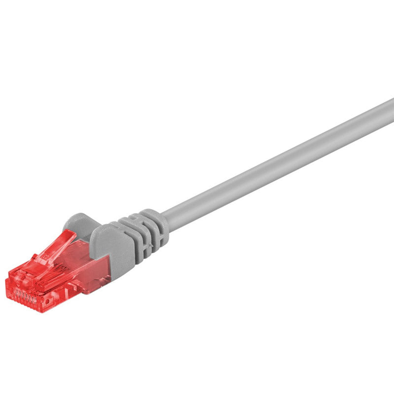GOOBAY U/UTP CAT6 5m siv/rdeč mrežni priključni patch kabel