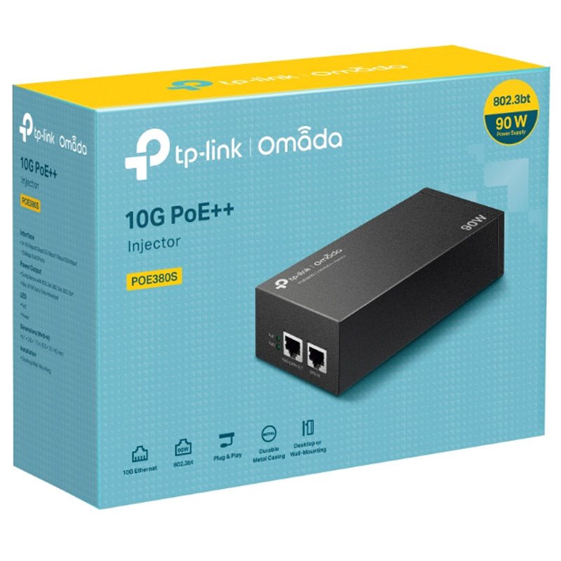 TP-LINK Omada POE380S PoE++ 90W 10G injektor