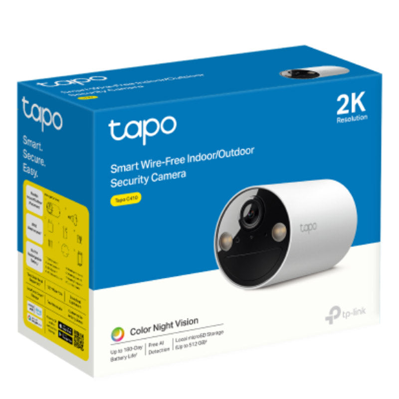 TP-LINK Tapo C410 3MP 2K dnevna/nočna Wi-Fi Full-Color brez kablov nadzorna kamera