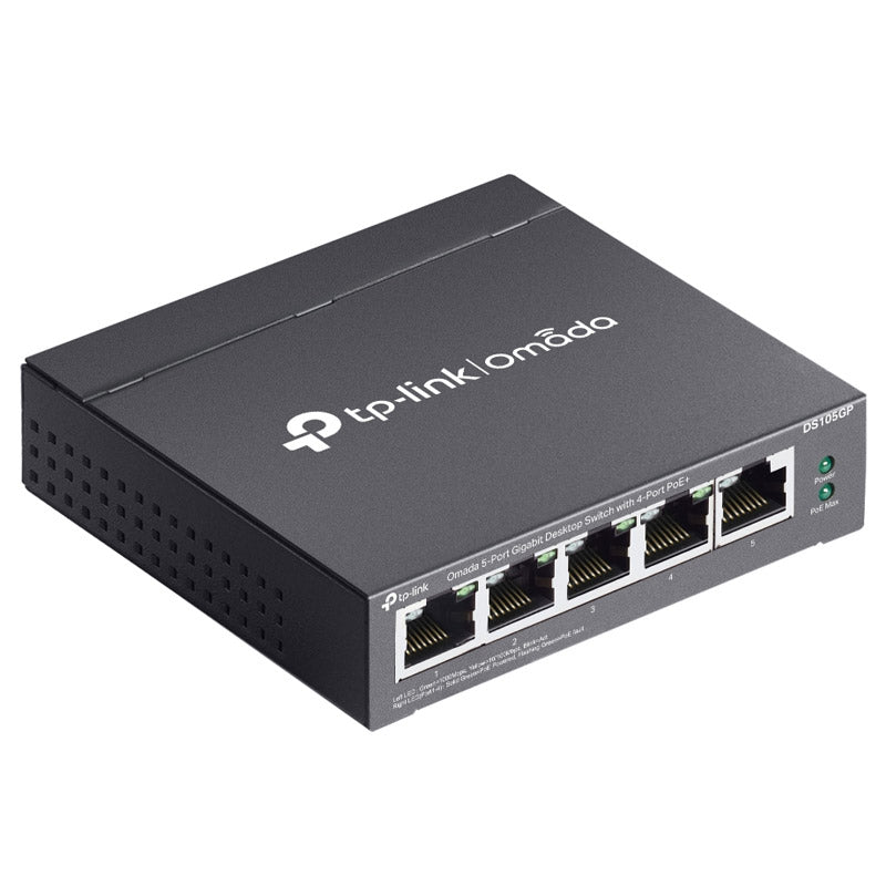 TP-LINK Omada DS105GP 5-portno gigabitno PoE+ RJ45 neupravljano mrežno stikalo