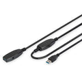 DIGITUS Active USB 3.0 (M) na USB 3.0 (Ž) SuperSpeed 10m črni podaljševalni kabel