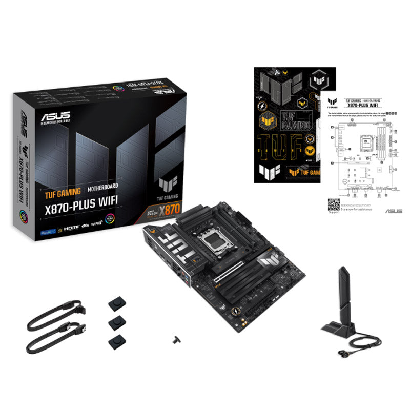 ASUS TUF GAMING X870-PLUS WIFI AM5 DDR5 RGB gaming ATX motherboard