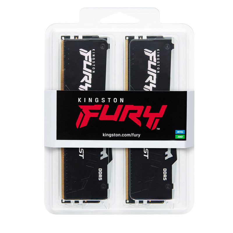 KINGSTON Fury Beast 32 GB (2 x 16 GB) 6000 MT/s DDR5 CL36 EXPO KF560C36BBE2AK2-32 RGB RAM pomnilnik