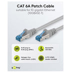 GOOBAY S/FTP (PiMF) CAT 6A patch 1 m sivi mrežni povezovalni kabel