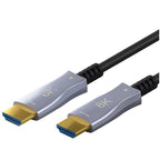 GOOBAY Optical Hybrid Ultra High Speed ​​HDMI (M/M) 2.1 8K 60Hz 10m z Ethernet AOC pozlačen črn Optični Hibridni kabel