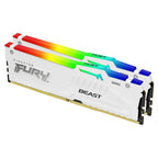 KINGSTON Fury Beast White RGB 32GB (2x16GB) 6000MT/s DDR5 CL30 KF560C30BWEAK2-32 pomnilnik RAM