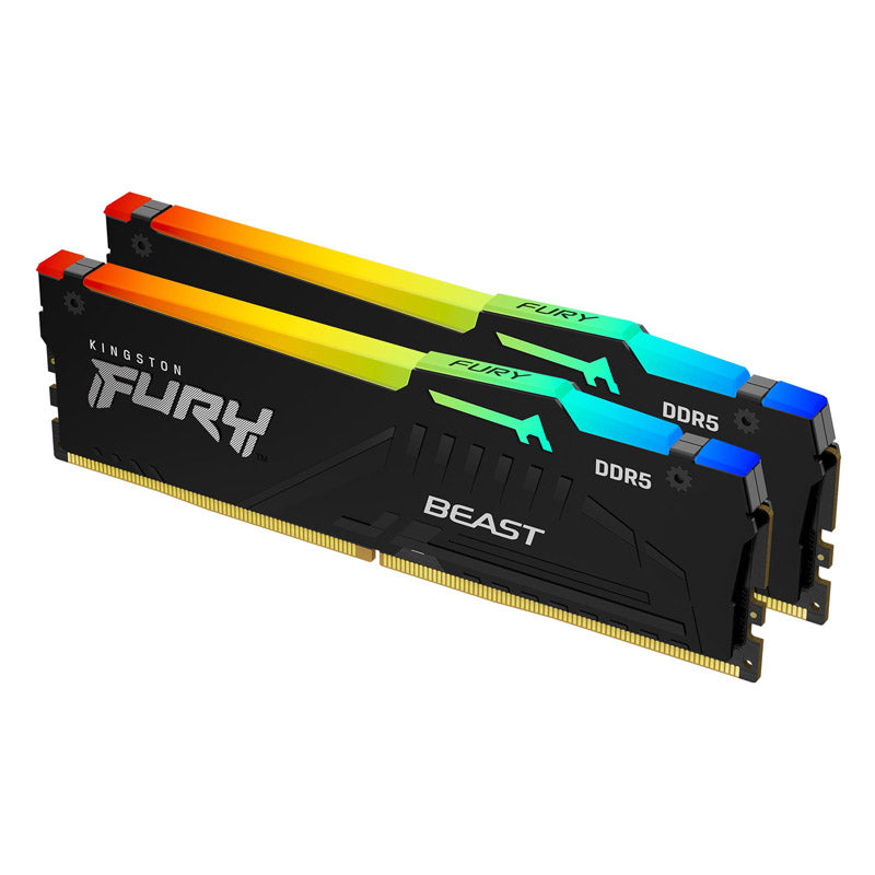 KINGSTON Fury Beast RGB 32GB (2x16GB) 6000MT/s DDR5 CL30 KF560C30BBEAK2-32 RAM pomnilnik