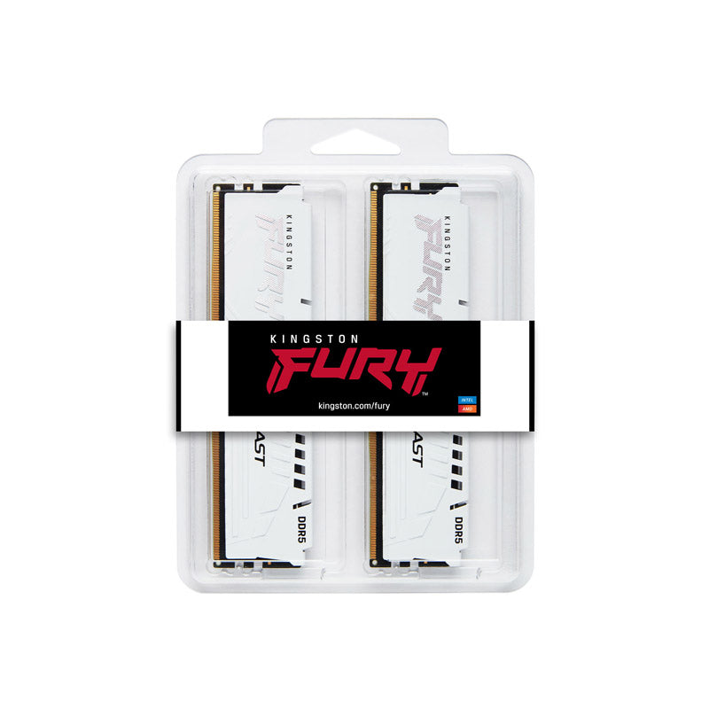KINGSTON Fury Beast White 32 GB (2x16 GB) 5600MT/s DDR5 CL36 KF556C36BWEK2-32 RAM pomnilnik