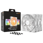 BE QUIET! LIGHT WINGS LX (BL127) RGB 140 mm 4-pinski PWM 3x beli ventilator