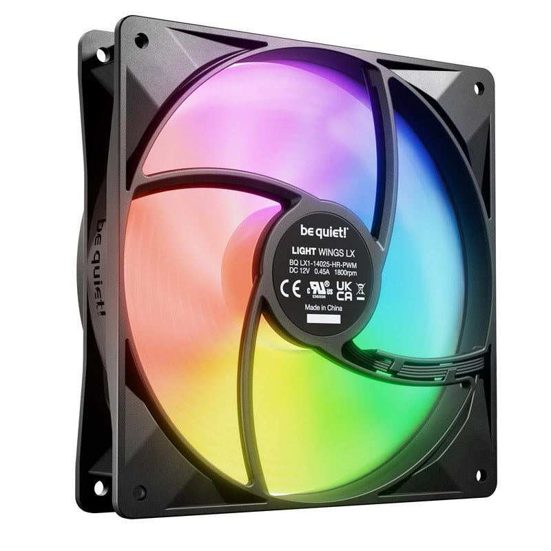 BE QUIET! LIGHT WINGS LX High Speed (BL129) RGB 140mm 4-pinski PWM ventilator