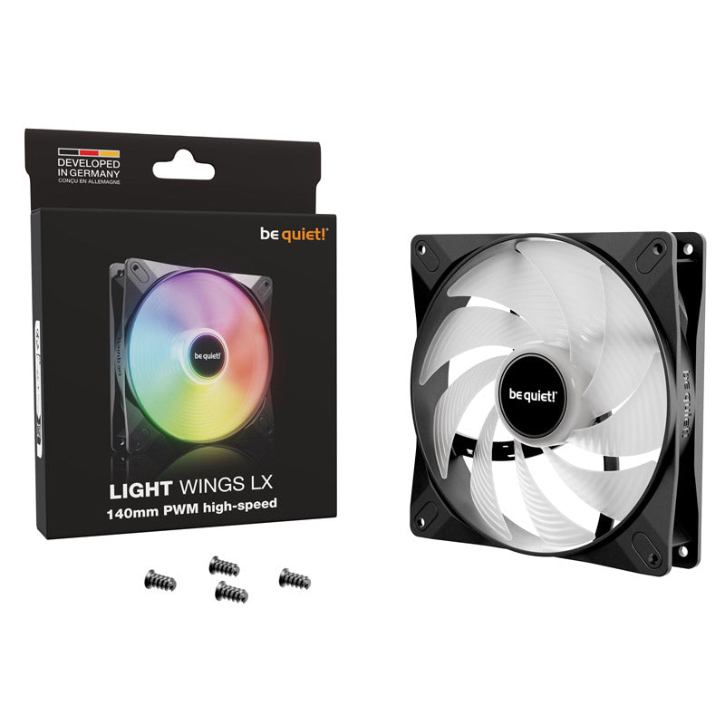BE QUIET! LIGHT WINGS LX High Speed (BL129) RGB 140mm 4-pinski PWM ventilator