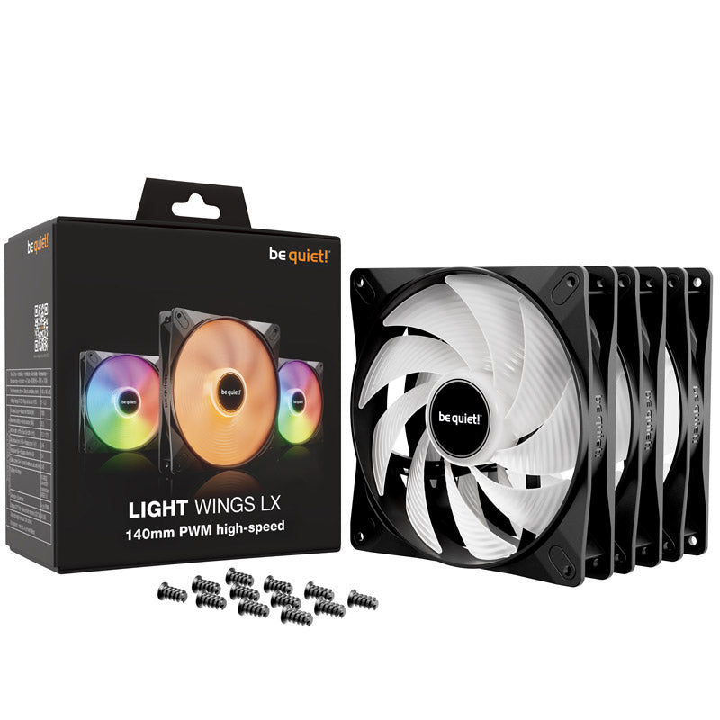 BE QUIET! LIGHT WINGS LX High Speed (BL130) RGB 140mm 4-pinski PWM 3x ventilator