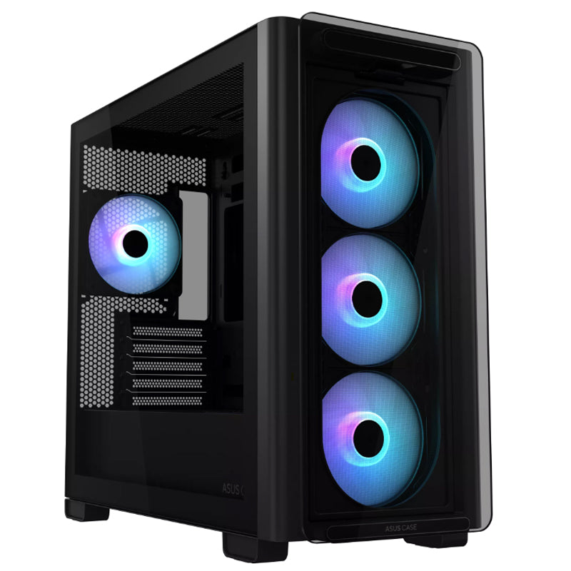 ASUS A23 PLUS ARGB micro-ATX ohišje z oknom BTF črne barve