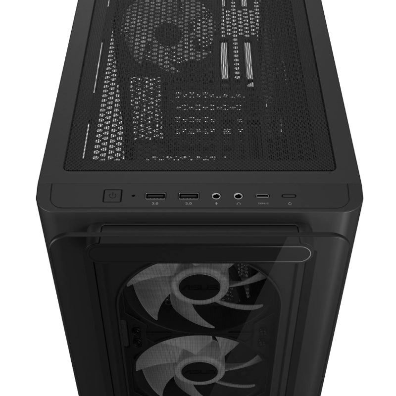 ASUS A23 PLUS ARGB micro-ATX ohišje z oknom BTF črne barve