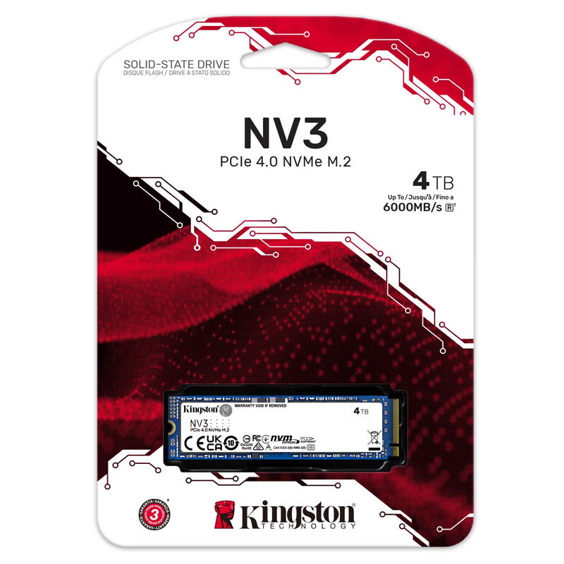 KINGSTON NV3 4TB M.2 PCIe 4.0 NVMe SNV3S/4000G SSD