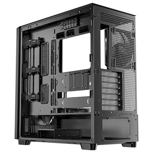 ANTEC Flux midi-ATX okno leseno črno/rjavo igralno ohišje