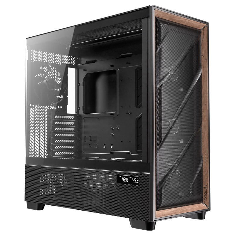 ANTEC Flux PRO Full Tower okno leseno črno/rjavo igralno ohišje