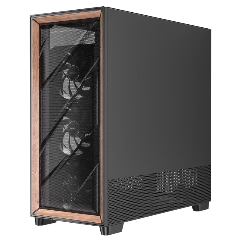 ANTEC Flux PRO Full Tower okno leseno črno/rjavo igralno ohišje