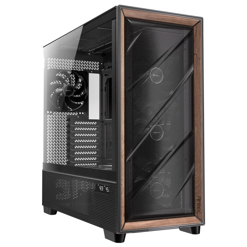 ANTEC Flux PRO Full Tower okno leseno črno/rjavo igralno ohišje