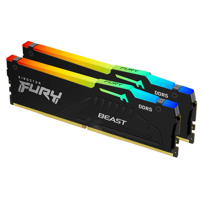 KINGSTON Fury Beast 64 GB (2 x 32 GB) 6000 MT/s DDR5 CL30 XMP KF560C30BBEAK2-64 RGB RAM pomnilnik
