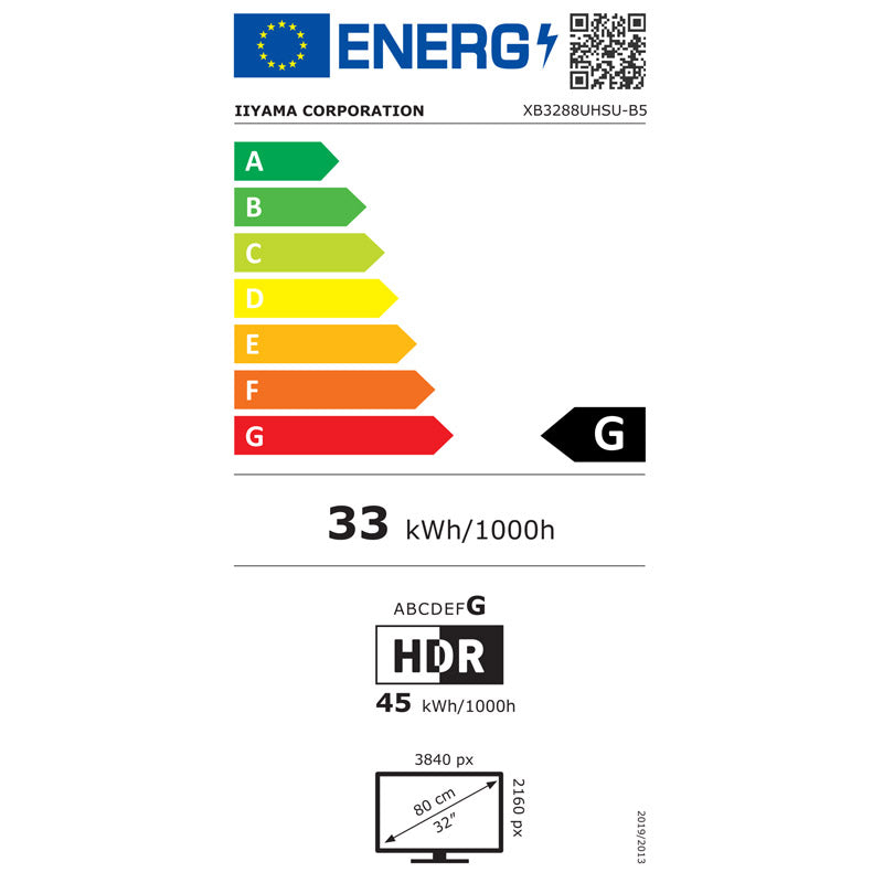 IIYAMA ProLite XB3288UHSU-B5 80cm (31,5") UHD 4K VA HDMI/D zvočniki monitor
