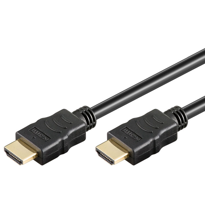 GOOBAY High Speed ​​HDMI (M/M) 2.0 4K 60Hz 15m z Ethernet pozlačen črn kabel