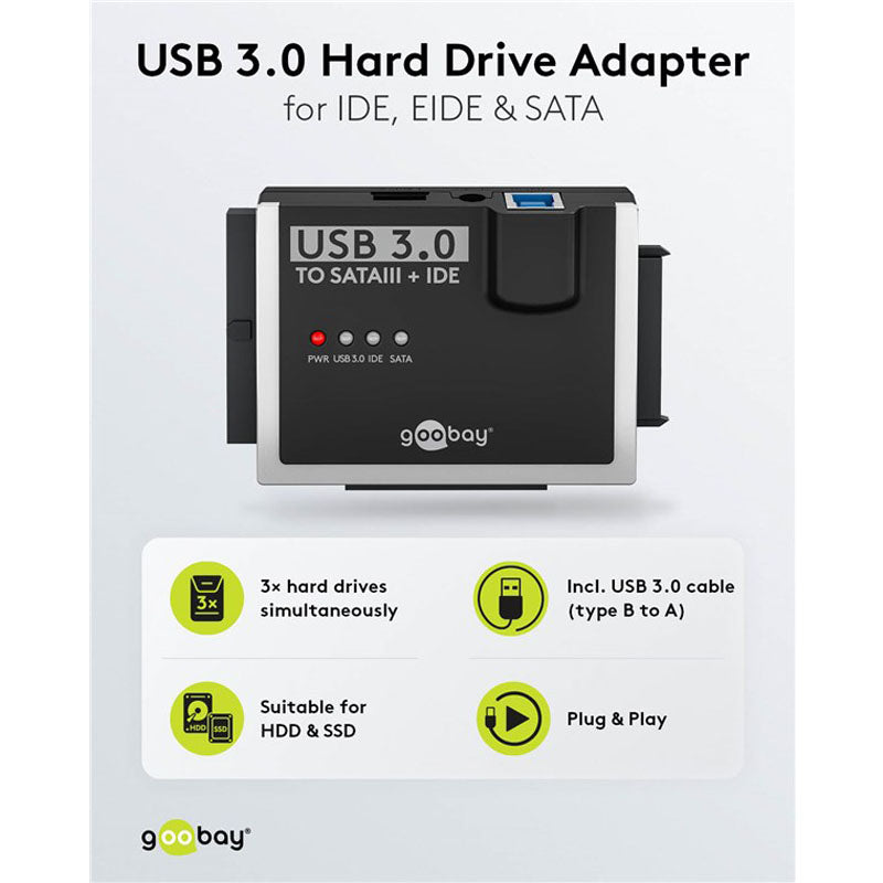 GOOBAY USB 3.0 adapter za diske IDE in SATA