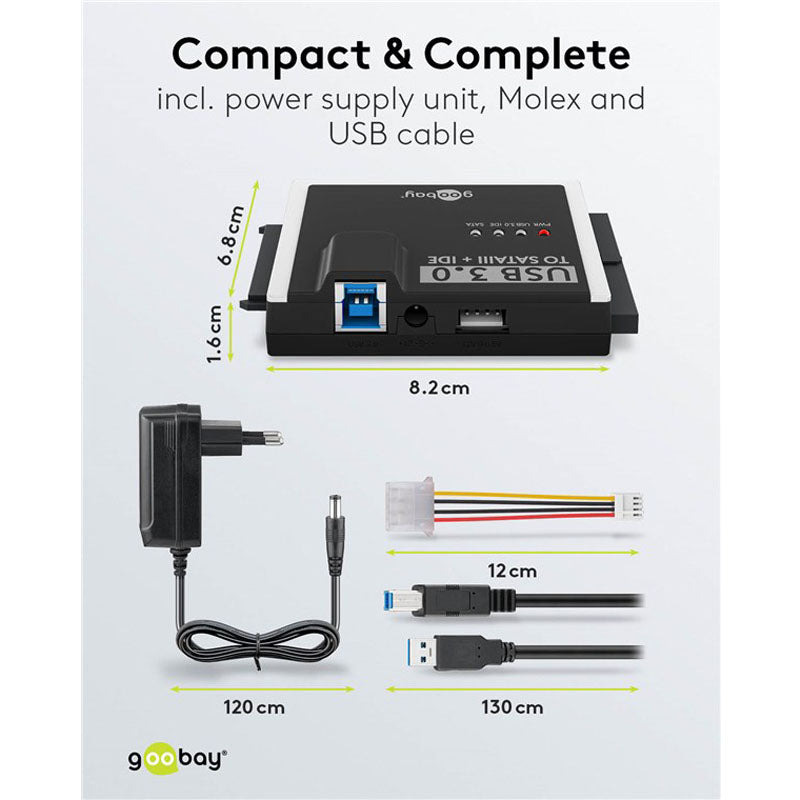 GOOBAY USB 3.0 adapter za diske IDE in SATA