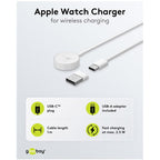 GOOBAY Apple Watch Charger USB-C/USB-A 5V 2,5W beli polnilec