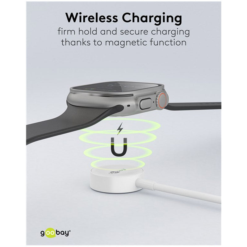 GOOBAY Apple Watch Charger USB-C/USB-A 5V 2,5W beli polnilec
