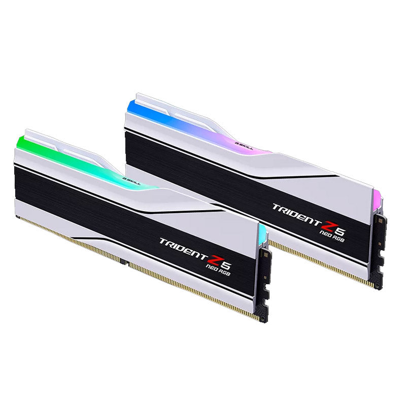 G.SKILL Trident Z5 Neo RGB 64 GB (2 x 32 GB) 6000 MT/s DDR5 CL30 RGB F5-6000J3036G32GX2-TZ5NRW bel RAM pomnilnik