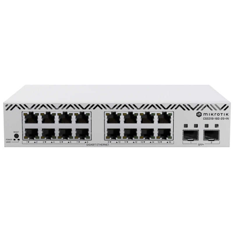 MIKROTIK CSS318-16G-2S+IN 16-port RJ45 2x 10G SFP+ L2 Smart mrežno stikalo switch