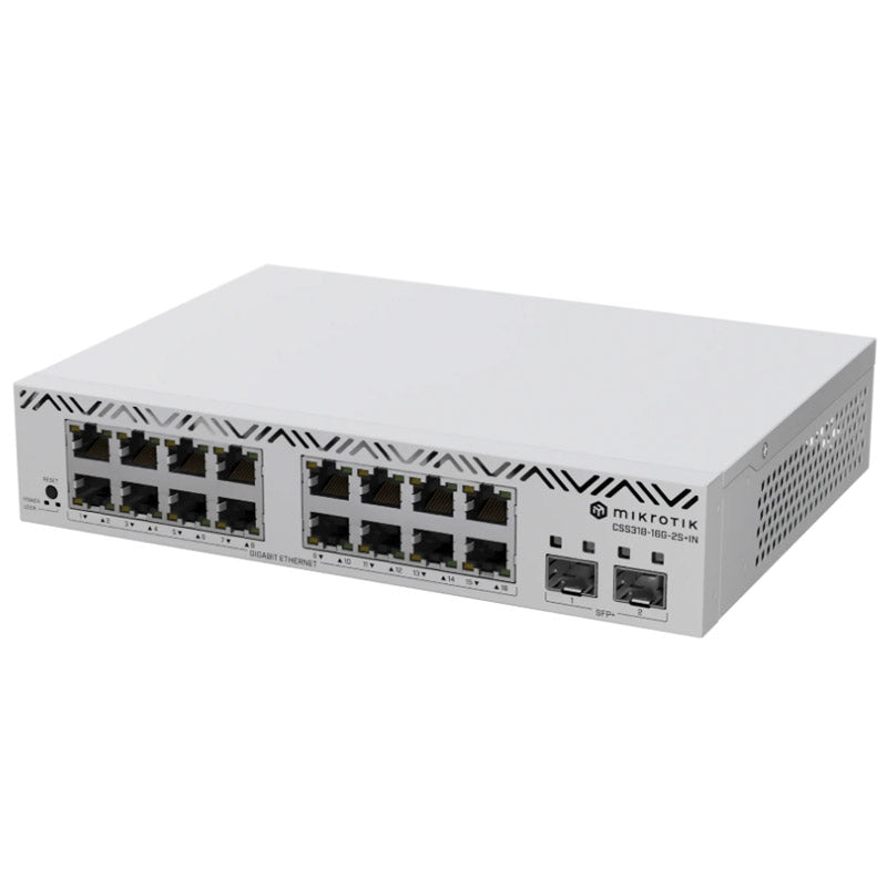 MIKROTIK CSS318-16G-2S+IN 16-port RJ45 2x 10G SFP+ L2 Smart mrežno stikalo switch