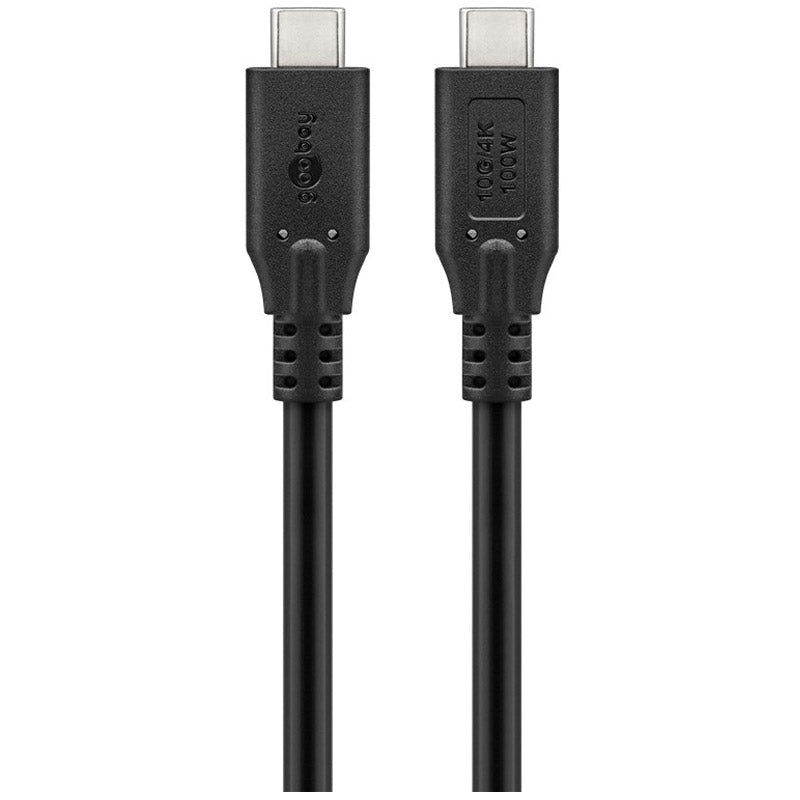 GOOBAY USB-C na USB-C 100W 10Gbit/s 3m črn napajalni podatkovni kabel