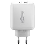 GOOBAY USB-C + USB-A 5V 45W beli hitri polnilec