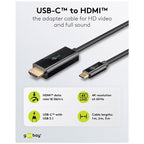 GOOBAY USB-C (M) na HDMI (M) 4K 60Hz 18 Gbit/s 3m črn kabel