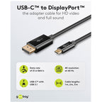 GOOBAY USB-C (M) na DisplayPort (M) 4k 60Hz 3m črn kabel