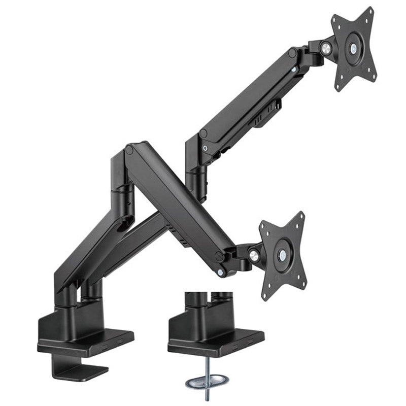 GOOBAY za 2 monitorja 17"- 32" 9kg plinska vzmet namizni nosilec