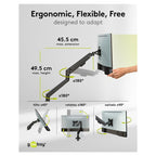 GOOBAY za 2 monitorja 17"- 32" 9kg plinska vzmet namizni nosilec