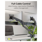 GOOBAY za 2 monitorja 17"- 32" 9kg plinska vzmet namizni nosilec