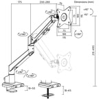 GOOBAY monitor 17"- 32" 9kg plinska vzmet namizni nosilec