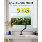 GOOBAY monitor 17"- 32" 9kg plinska vzmet namizni nosilec