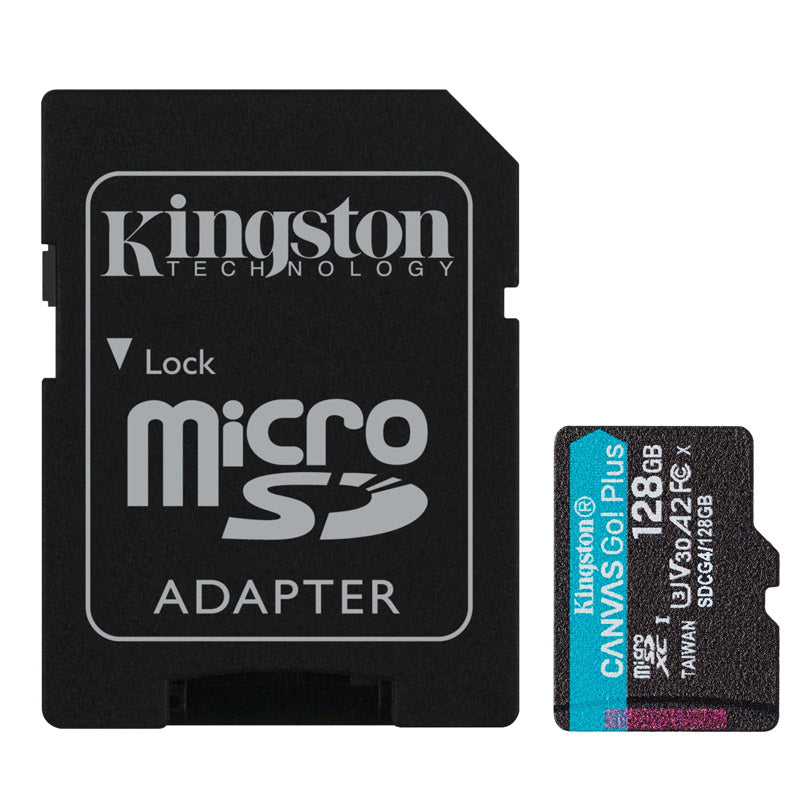 KINGSTON Canvas Go! Plus microSD 128GB Class 10 UHS-I U3 V30 A2 SD adapter SDCG4/128GB spominska kartica