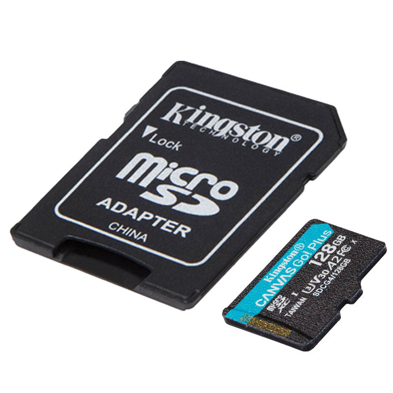 KINGSTON Canvas Go! Plus microSD 128GB Class 10 UHS-I U3 V30 A2 SD adapter SDCG4/128GB spominska kartica