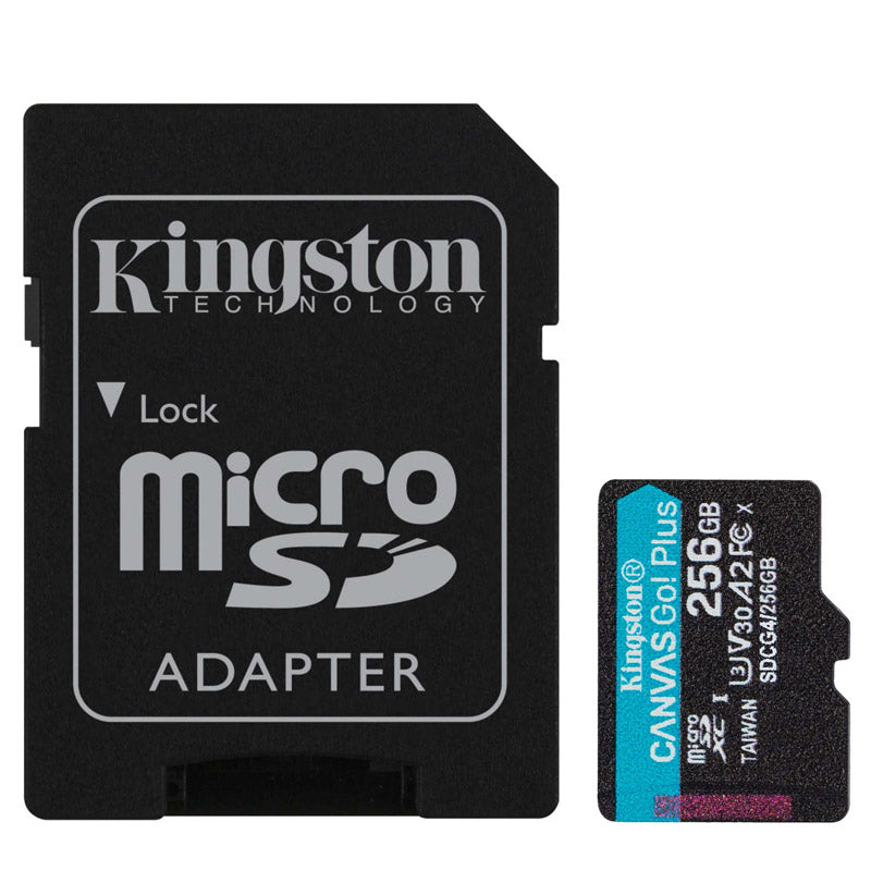 KINGSTON Canvas Go! Plus microSD 256GB Class 10 UHS-I U3 V30 A2 SD adapter SDCG4/256GB pomnilniška kartica