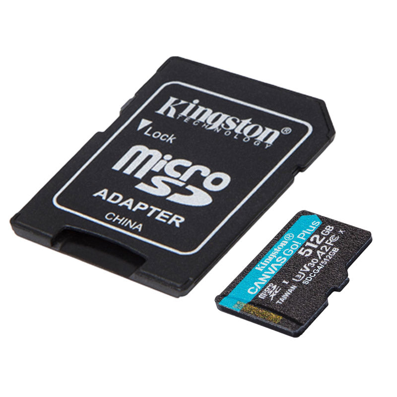 KINGSTON Canvas Go! Plus microSD 512GB razred 10 UHS-I U3 V30 A2 SD adapter SDCG4/512GB pomnilniška kartica