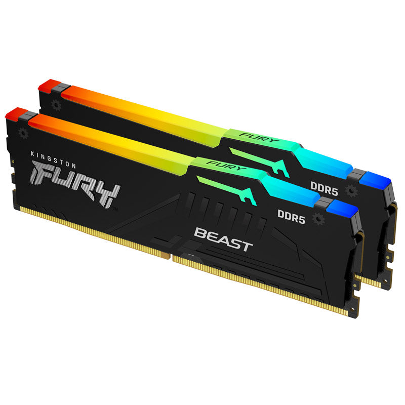 KINGSTON Fury Beast 32GB (2x16GB) 6800MT/s DDR5 CL34 EXPO KF568C34BBEAK2-32 RGB RAM pomnilnik