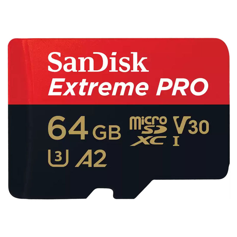 SANDISK Extreme PRO microSDXC 64GB UHS-I 4K UHD SDSQXCU-064G-GN6MA pomnilniška kartica