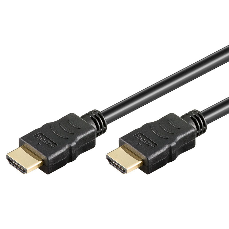 GOOBAY High Speed ​​HDMI (M/M) 2.0 4K 60Hz 18Gbit/s 1m z Ethernet pozlačen črn kabel